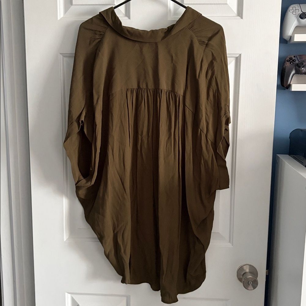 Madewell Central Drapey Shirt Kale Size XXL NEW - Picture 8 of 8